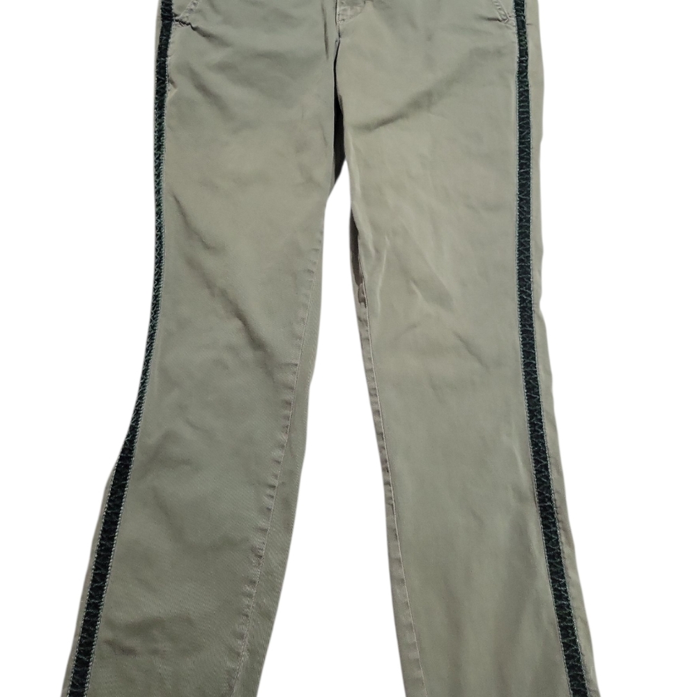 Chino By Anthropologie Women's Relaxed Chino Trouser Pant Size 28 Green Raceing - Picture 3 of 16